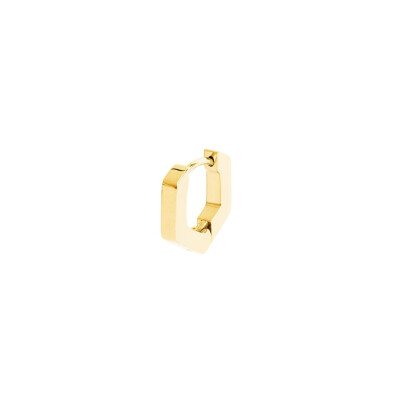 Boucle d'oreille créole seule en acier pvd jaune