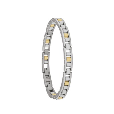 Bracelet en acier, bicolore