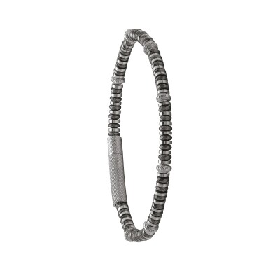 Bracelet en acier et hématite