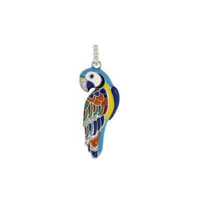 Pendentif Una Storia en argent laqué