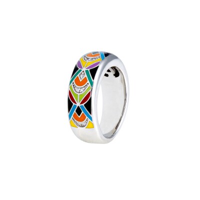 Bague Una Storia en argent laqué