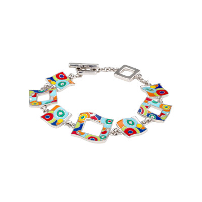Bracelet Una Storia en argent laqué et oxydes de zirconium