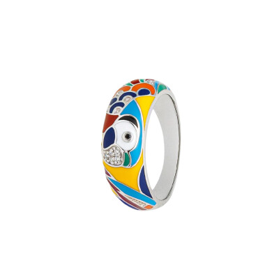 Bague Una Storia en argent laqué