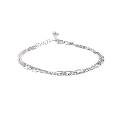 Bracelet en argent et oxydes de zirconium