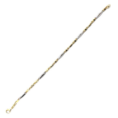 Bracelet en argent et argent plaqué or jaune