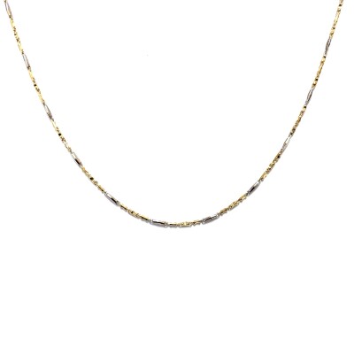 Collier en argent et argent plaqué or jaune