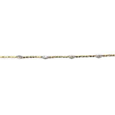 Bracelet en argent et argent plaqué or jaune