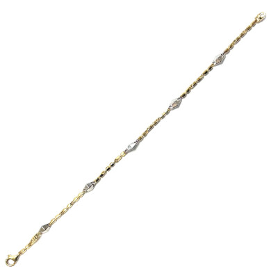 Bracelet en argent et argent plaqué or jaune