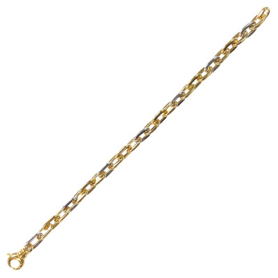 Bracelet en argent et argent plaqué or jaune