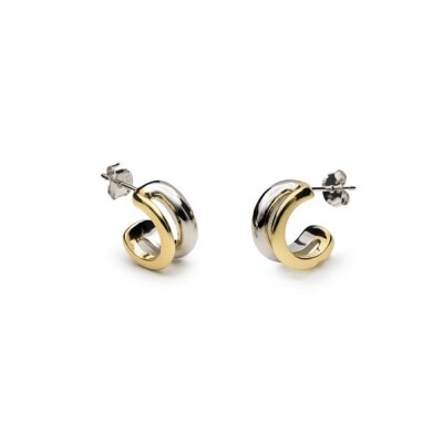 Boucles d'oreilles en argent et argent doré