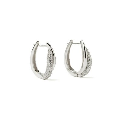 Boucles d'oreilles en argent et oxydes de zirconium