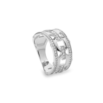 Bague en argent et oxydes de zirconium