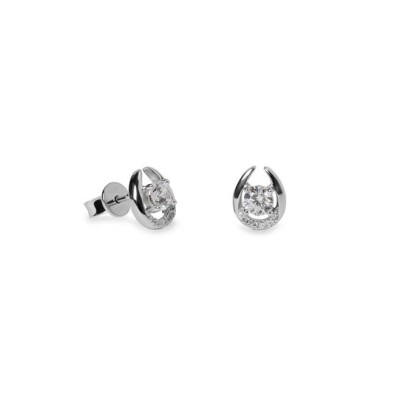 Boucles d'oreilles en argent et oxydes de zirconium