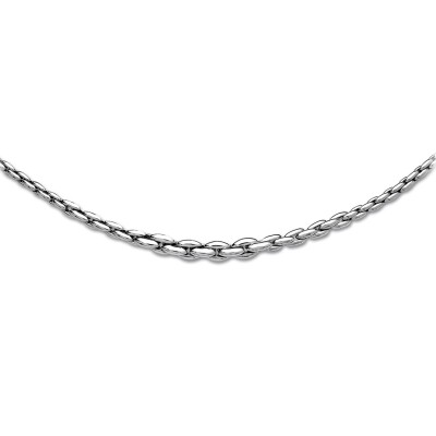 Collier en argent maille coque