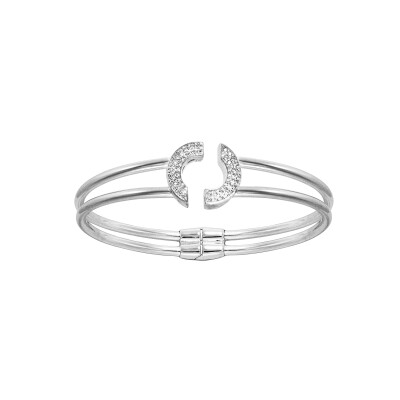 Bracelet en argent et oxydes de zirconium
