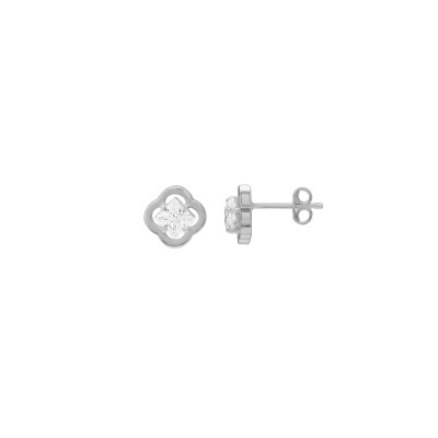 Boucles d'oreilles Charles Garnier en argent et oxyde de zirconium