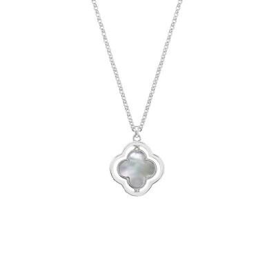 Collier réversible Charles Garnier en argent, oxyde de zirconium, nacre et onyx