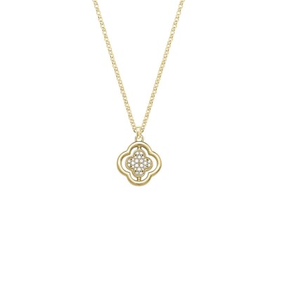 Collier Charles Garnier en argent doré, oxyde de zirconium et nacre