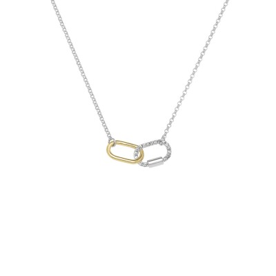 Collier Charles Garnier en argent, argent doré et oxyde de zirconium