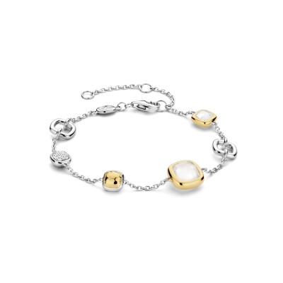 Bracelet Ti Sento en argent doré et oxyde de zirconium