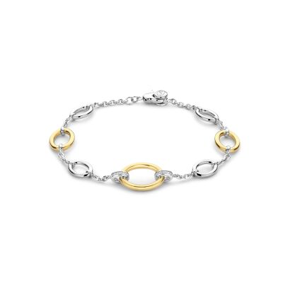 Bracelet Ti Sento en argent doré et oxyde de zirconium