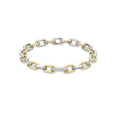 Bracelet Ti Sento en argent doré et oxyde de zirconium