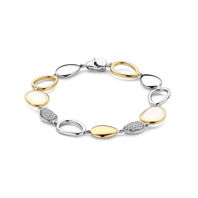 Bracelet Ti Sento en argent doré et oxyde de zirconium