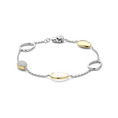 Bracelet Ti Sento en argent doré et oxyde de zirconium
