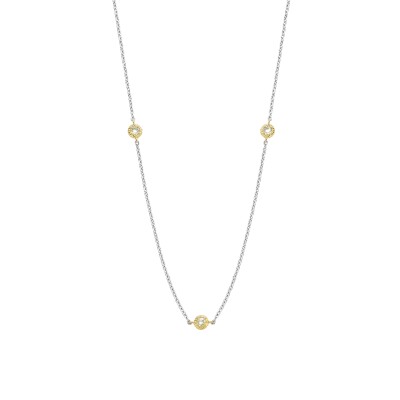 Collier Ti Sento en argent doré et oxyde de zirconium