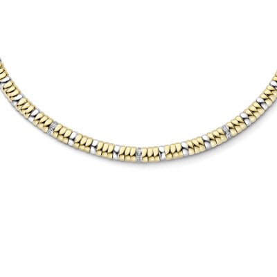 Collier Ti Sento en argent doré et oxyde de zirconium