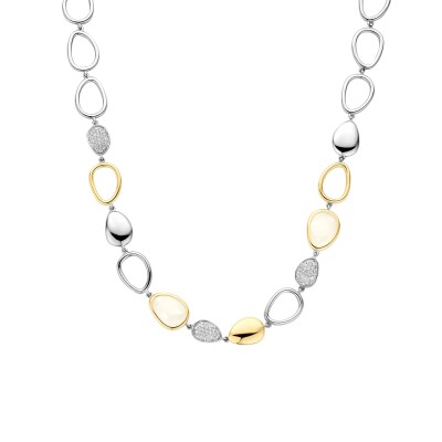 Collier Ti Sento en argent doré et oxyde de zirconium