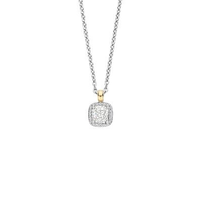 Collier Ti Sento en argent doré et oxyde de zirconium