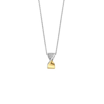Collier Ti Sento en argent doré et oxyde de zirconium
