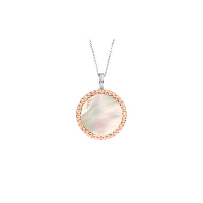 Collier Ti Sento en argent rosé et oxyde de zirconium