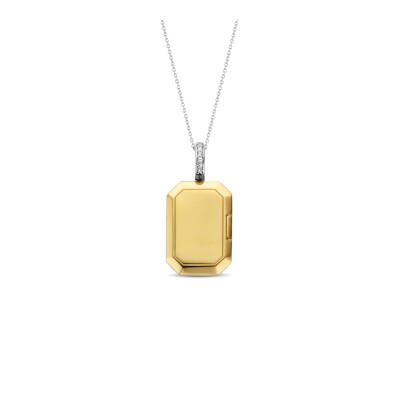 Collier Ti Sento en argent doré et oxyde de zirconium