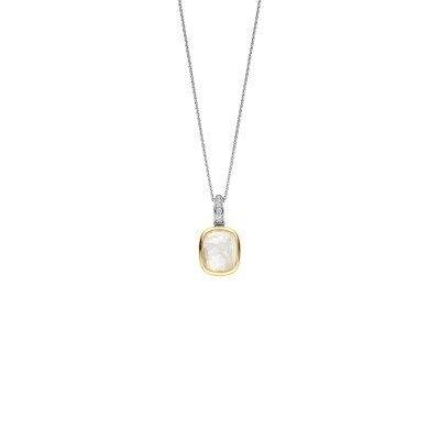Collier Ti Sento en argent doré et oxyde de zirconium