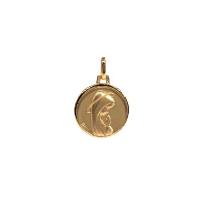Médaille Vierge en or jaune 16mm