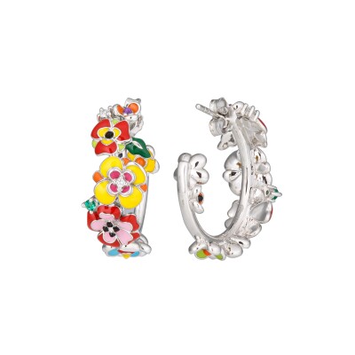 Boucles d'oreilles Una Storia en argent laqué