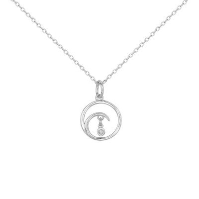 Collier chaîne La Garçonne en argent et diamant