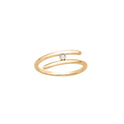 Bague La Garçonne en plaqué or et diamant