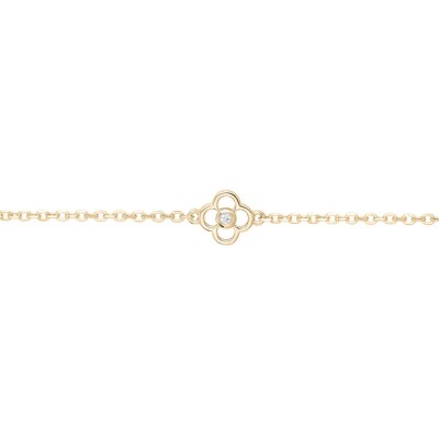 Bracelet La Garçonne en plaqué or et diamant