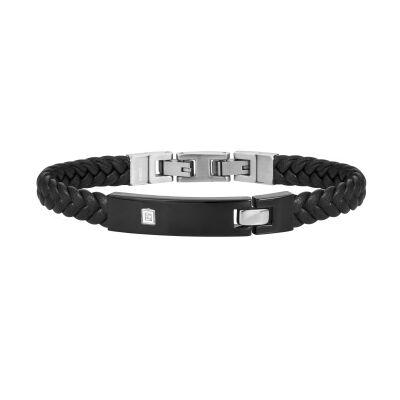 Bracelet en acier et diamant