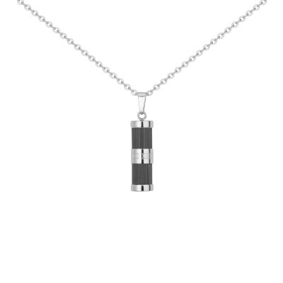 Collier en acier et carbone "forgé"