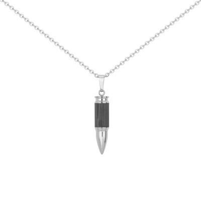 Collier en acier et carbone "forgé"