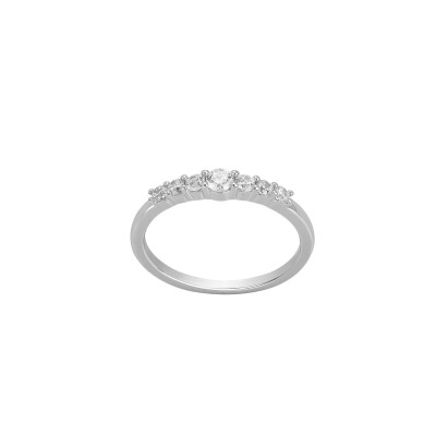 Bague en argent et oxyde de zirconium