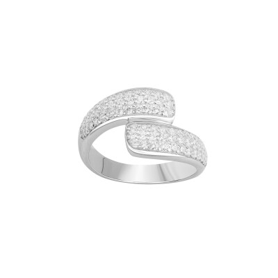 Bague en argent et oxyde de zirconium
