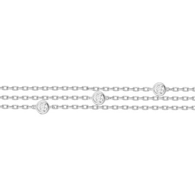 Bracelet en argent et oxydes de zirconium
