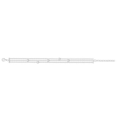 Bracelet en argent et oxydes de zirconium