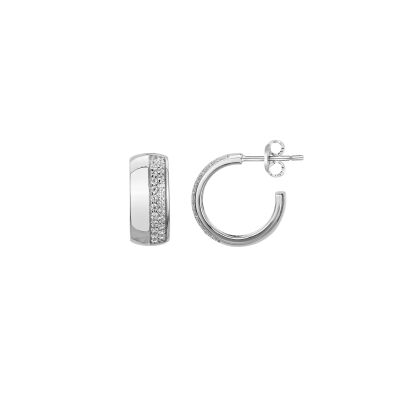 Boucles d'oreilles en argent et oxydes de zirconium
