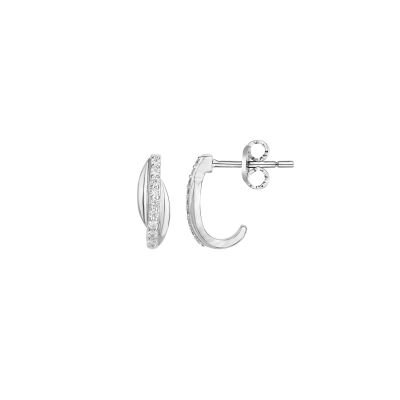Boucles d'oreilles en argent et oxydes de zirconium